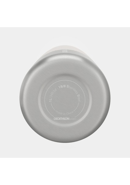 QUECHUA Paslanmaz Çelik Matara - Isı Yalıtımlı - 1 L - Beyaz - MH100