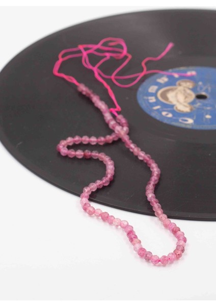 Sertifikalı Çilek Kuvars Dizi 4 mm Faset Kesim