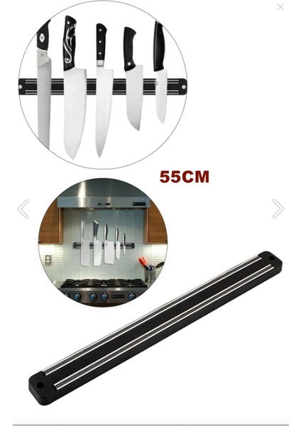 Mıknatıslı Paslanmaz Duvar Bıçak Askısı Standı 55 cm modelleri