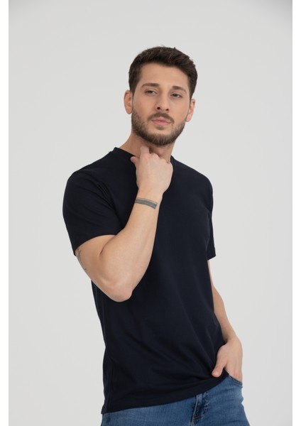 Bisiklet Yaka T-Shirt Siyah modelleri