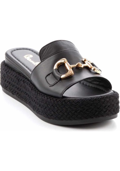 Siyah Leather Kadın Terlik K04177064403 modelleri