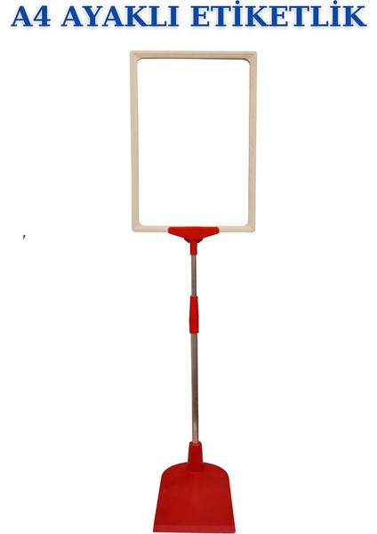 10 Adet Kırmızı Beyaz A4 Ayaklı Etiketlik Sepet Etiketi Çerçeveli Etiketlik Eşek Askılık Etiketi modelleri
