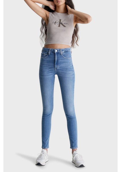 Pamuklu Yüksek Bel Dar Paça Skinny Fit Jeans J20J2206261A4 Bayan Kot Pantolon J20J220626 1A4
