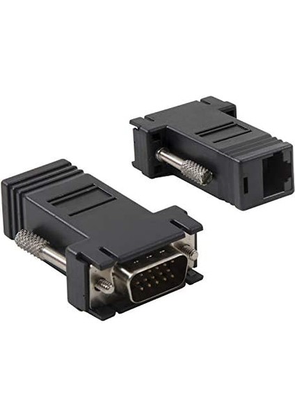 SL-15RJ45 VGA 15M To RJ45 Çevirici Adaptör Vidalı