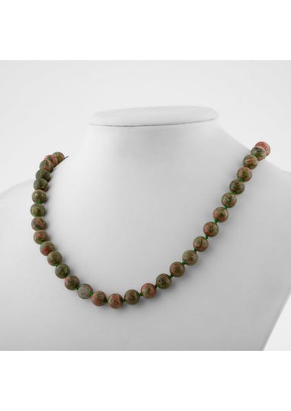 Unakit 8 mm Düğümlü Doğal Taş Kolye fiyatları