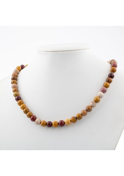 Jasper 8 mm Dizi Doğal Taş Kolye