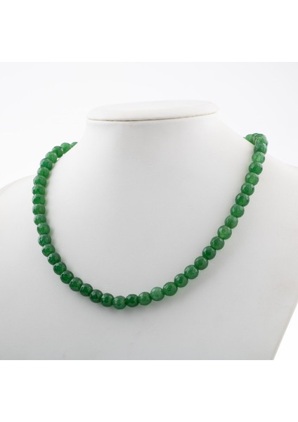 Yeşil Aventurin 8 mm Dizi Doğal Taş Kolye