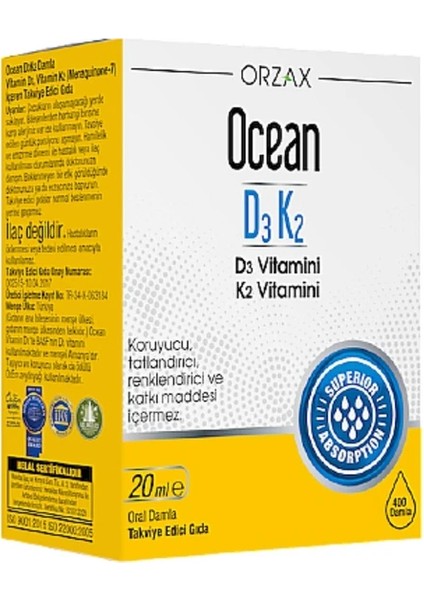 Vitamin D3 K2 Damla 20ml