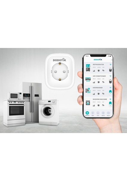 Dodo Smart Wıfı Socket- Akıllı Kablosuz Wifi Priz Telefon Kontrollü 455697051