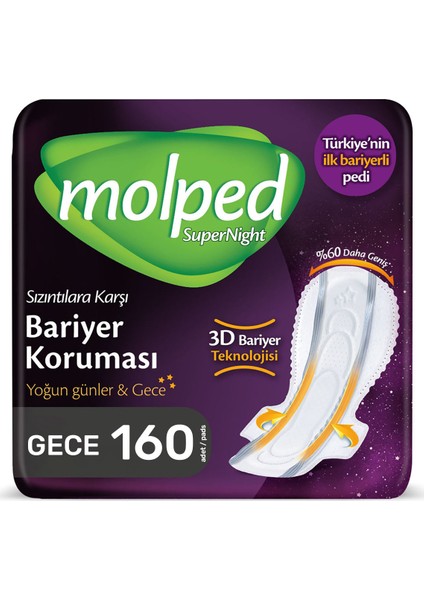 Superninght Hijyenik Ped Gece 160 Adet