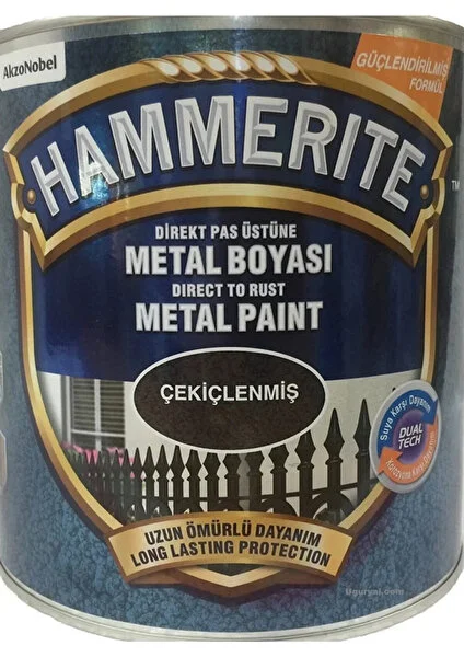 Direk Pas Üstü Çekiçlenmiş Metal Boyası Siyah  2.5lt