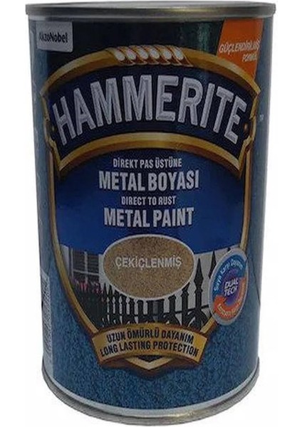 Direk Pas Üstü Çekiçlenmiş Metal Boyası Siyah 1lt