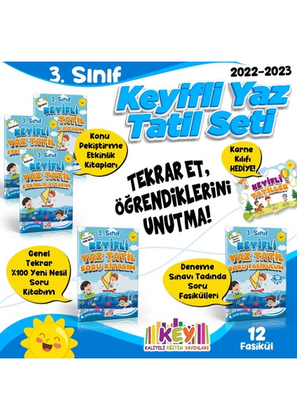 3. Sınıf Yaz Tatil Seti 5 Kitap