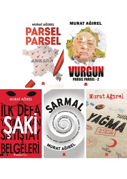 5 Kitap Set - Parsel Parsel 1-2 - Şaki - Sarmal - Yağma - Murat Ağırel