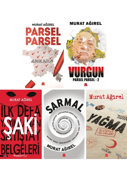 5 Kitap Set - Parsel Parsel 1-2 - Şaki - Sarmal - Yağma - Murat Ağırel