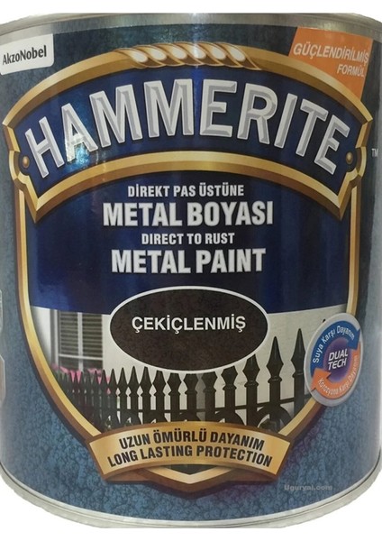 Hammerite Direkt Pas Üstü Çekiçlenmiş Metal Boyası Gümüş Gri 2.5 Lt