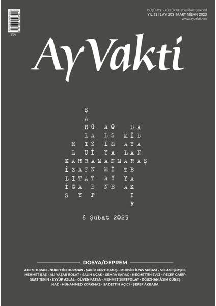 Ay Vakti 203. Sayı Mart - Nisan 2023
