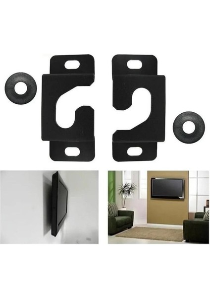 Universal Tüm Markalara Uyumlu 12" Inç Inch 80" Inç Inch Arası Uyumlu LCD LED Tv Monitör Askı Aparatı Universal Epoksi Kaplamalı Karbon Çelik Metal - Dübel + Vida