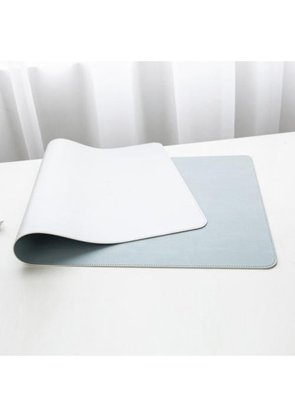 80*40CM Deri Su Geçirmez Mouse Pad, Kaymaz Tabanlı, Pürüzsüz Yüzeyli, Masa Üstü Düzenleyici Mat