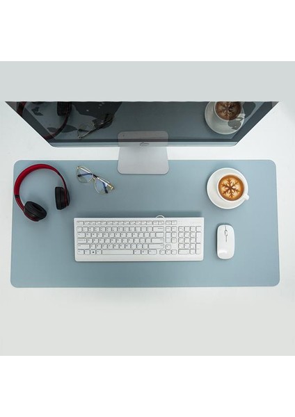 80*40CM Deri Su Geçirmez Mouse Pad, Kaymaz Tabanlı, Pürüzsüz Yüzeyli, Masa Üstü Düzenleyici Mat