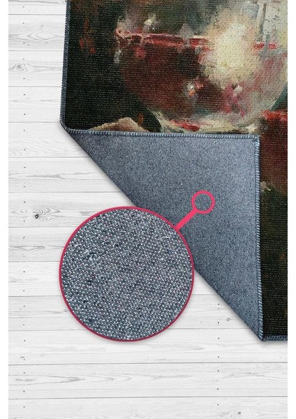 Kadeh Sanatı Dokuma Tabanlı Yıkanabilir Dekoratif Halı modelleri