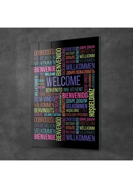 Cam Tablo Ofisinize Özel Welcome fiyatları