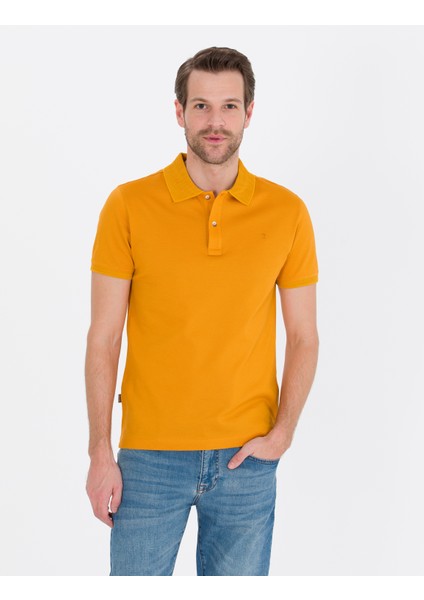 Pierre Cardin Erkek Safran Slim Fit Polo Yaka Merserize Tişört 50262665-VR043