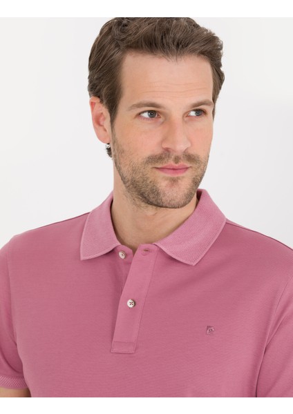 Pierre Cardin Erkek Pembe Slim Fit Polo Yaka Merserize Tişört 50262665-VR026