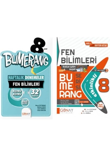 8. Sınıf 32 Haftalık Bumerang Fen Bilimleri Deneme+Bumerang Etkinlikli