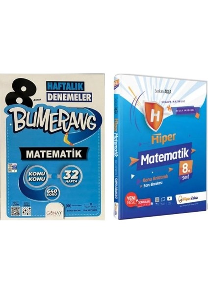 8.Sınıf LGS Bumerang Haftalık Denemeler Matematik+Hiper Zeka Konu