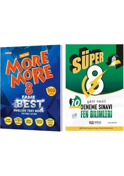 More And More 8. Sınıf Fame Fenomen English Test Book + 8.sınıf Süper Fen Bilimleri 10 Deneme Sınavı