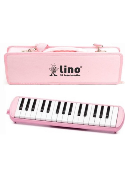 Pastel Pembe Renk 32K Çantalı Melodika