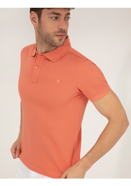 Pierre Cardin Erkek Pembe Slim Fit Polo Yaka Merserize Tişört 50262665-VR204