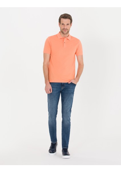 Pierre Cardin Erkek Pembe Slim Fit Polo Yaka Basic Tişört 50262660-VR053