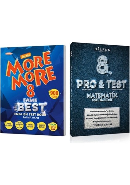 More And More 8. Sınıf Fame Fenomen English Test Book + Pro&test Soru Bankası 8.sınıf Matematik
