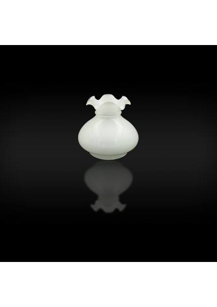 . Alaaddin Cam. Hakiki Opalin. Parlak Beyaz Renkli. (Alt Çap: 11 Cm).