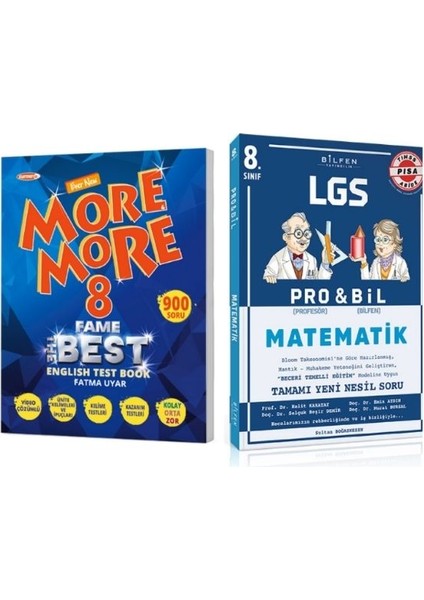 More And More 8. Sınıf Fame Fenomen English Test Book + LGS Pro&bil Soru Bankası 8.sınıf Matematik