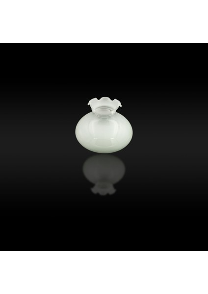 Alaaddin Cam Hakiki Opalin Parlak Beyaz Renkli (Alt Çap: 24.00cm-h:19.00cm)