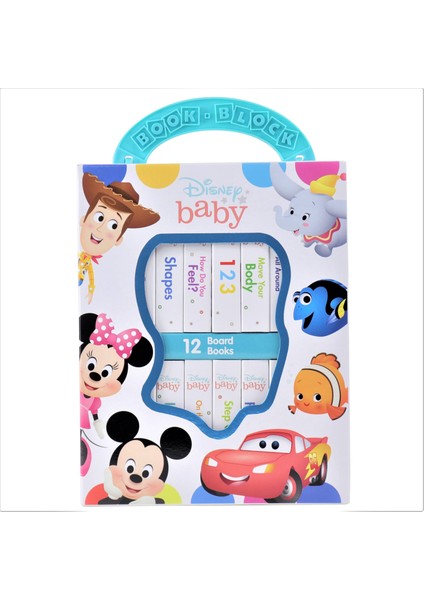 Disney Baby: My First Library 12 Board Book Set- Mickey Mouse, Minnie, Toy Story And More!