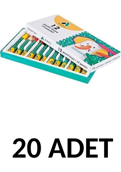 20 Adet 12 Renk Pastel Boya