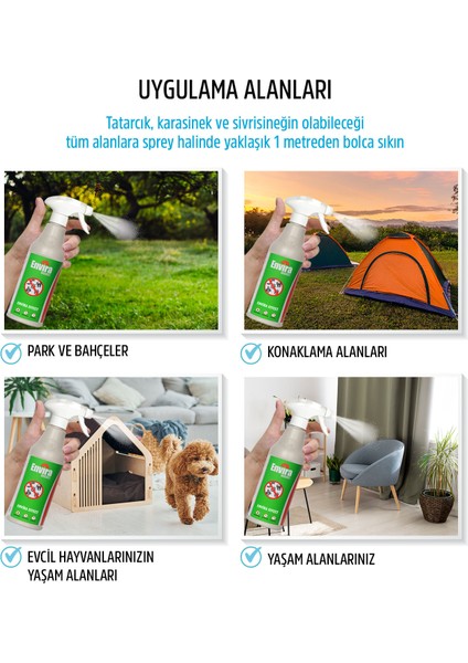 Envira Effect Böcek, Karasinek, Sivrisinek, Tatarcık Spreyi 500 ml