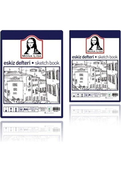 Eskiz Defteri (Sketch Book) A4 ve A5 Seti (2 Adet Defter)