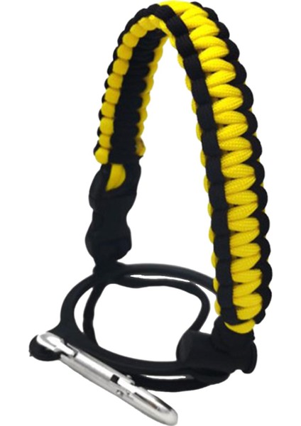 Geniş Ağız Su Şişesi Paracord Sap Siyah Sarı (Yurt Dışından)