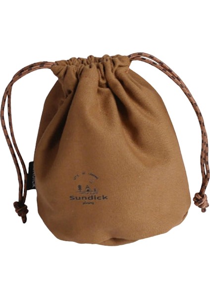 Drawstring Çanta Edeniz Organizer Iç Cepleri ile Taşınabilir Kamp Depolama Çantası Kahverengi Küçük (Yurt Dışından)