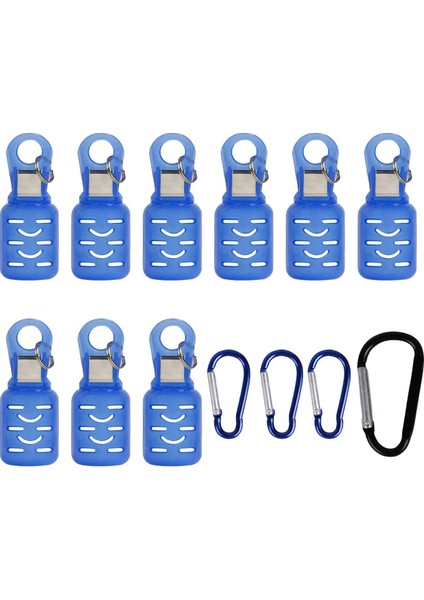 9x Balıkçı Kalamar Kancaları 4 Karabinalı Kapak (Yurt Dışından)