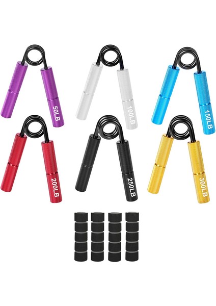 6pcs Önkol Egzersiz Kavrama El Egzersizi, Direnç 50-300LBS El Kavrama Egzersiz Sporcular, Gitar, Yaşlılar, Spor Salonu (Yurt Dışından)