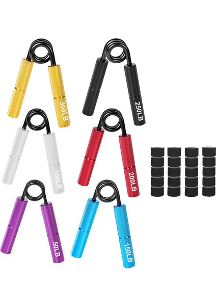 6pcs Önkol Egzersiz Kavrama El Egzersizi, Direnç 50-300LBS El Kavrama Egzersiz Sporcular, Gitar, Yaşlılar, Spor Salonu (Yurt Dışından) indirimleri