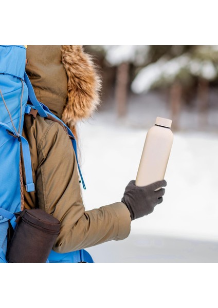Yalıtımlı Su Şişesi Metal Vakumu Sırt Çantasıyla Tırmanma Açık Bej 500ML (Yurt Dışından) fırsatları