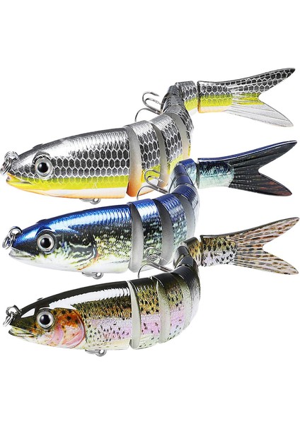 3x Setler Akarsular Için Hook Fishing Mücadele Rezervuarlar Nehirler 13.7cm 20G (Yurt Dışından)