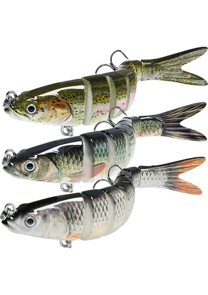 3x Setler Akarsular Için Hook Fishing Mackle ile Rezervuarlar 10 cm 11G (Yurt Dışından)